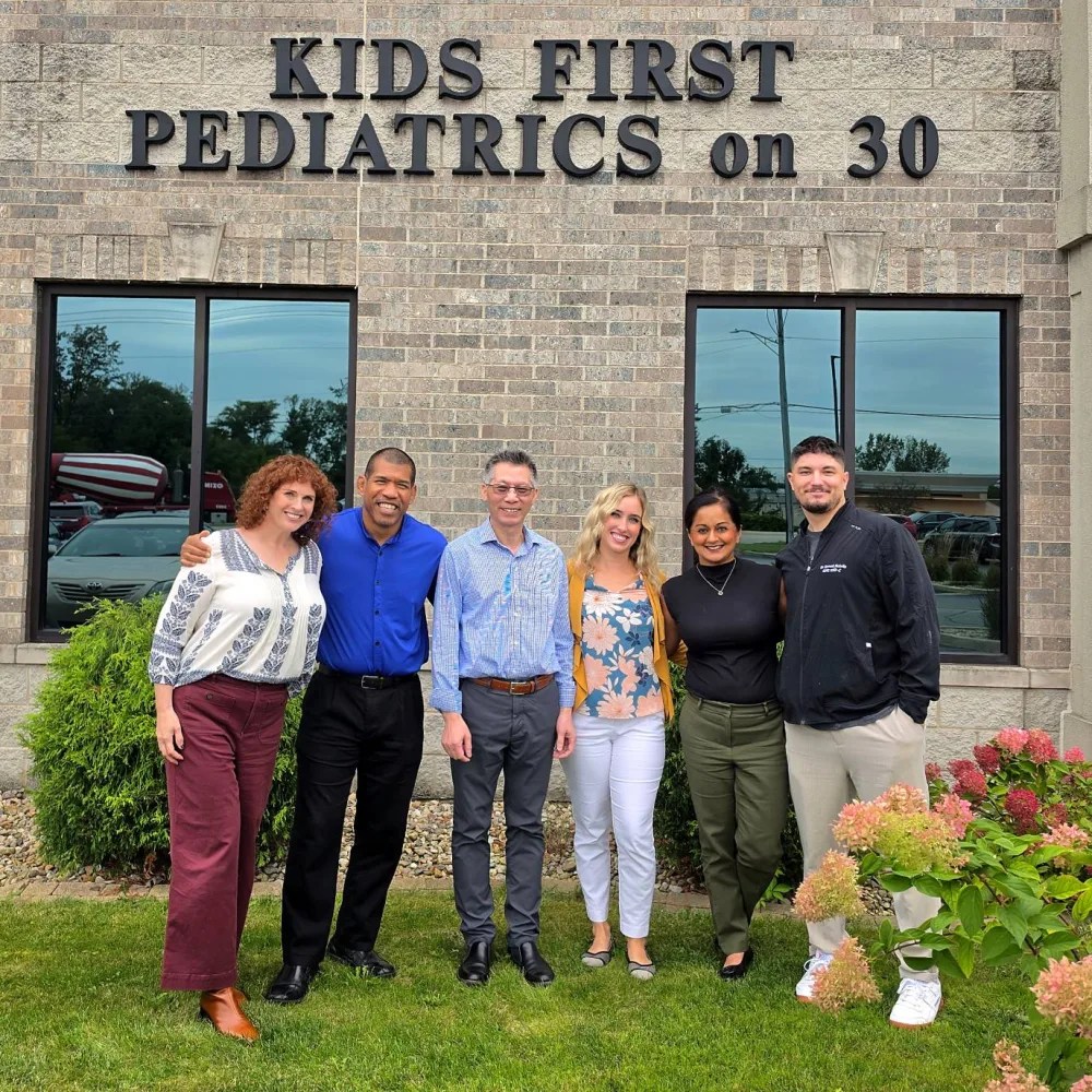 The Kids First Pediatrics providers outside the office on Route 30 in Dyer